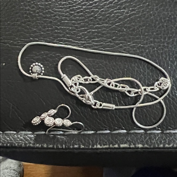 Brighton twinkle Silver tone Necklace and Earring Set - Picture 3 of 4